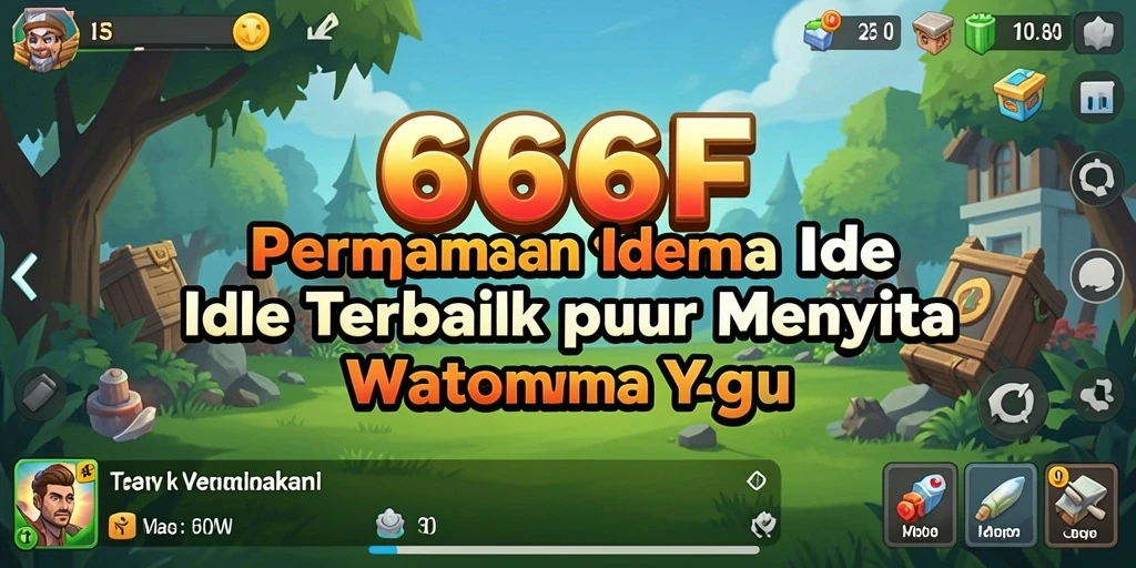 Screenshot gameplay 666F menampilkan karakter dan lingkungan menarik dalam game Idle.