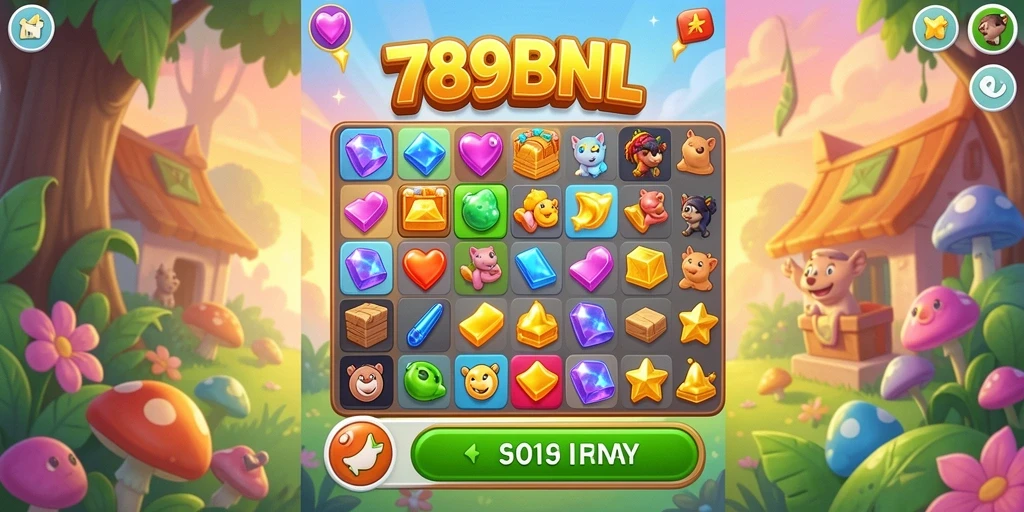 Screenshot gameplay 789BNL yang menggambarkan keseruan mencocokkan elemen.