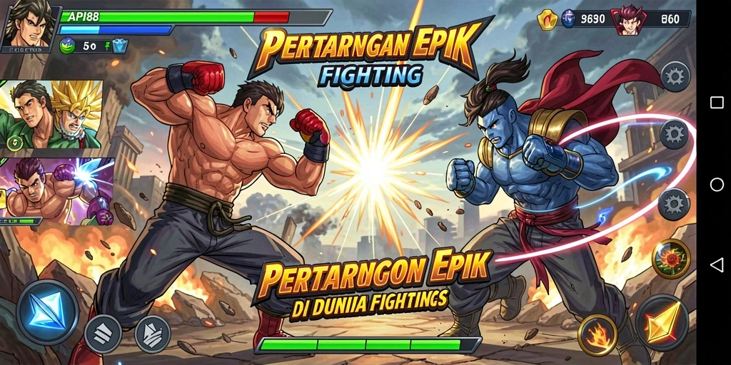 Screenshot gameplay API88 menampilkan pertarungan seru antar karakter.