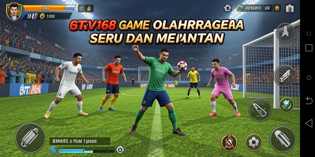 Tangkapan layar gameplay BTV168 yang menampilkan aksi seru di lapangan.