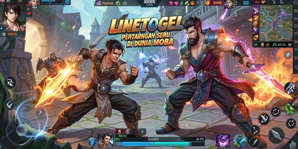 Tampilan gameplay seru di LINETOGEL dengan aksi pertarungan intens.
