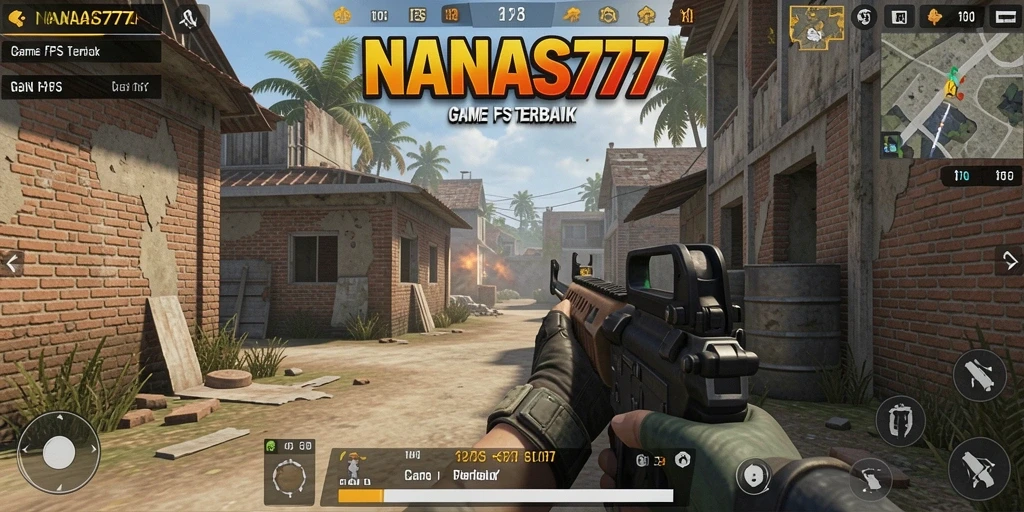 Screenshot gameplay NANAS777 menampilkan aksi pertempuran yang intens.