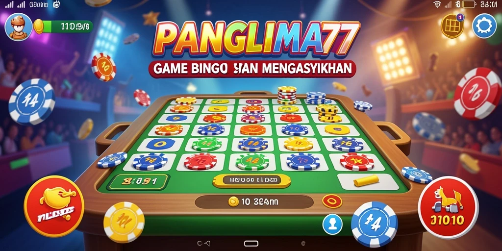 Tampilan seru dan interaktif dari gameplay Bingo PANGLIMA77.