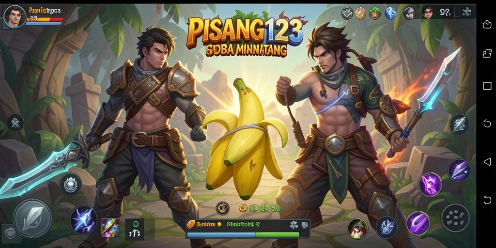 Screenshot PISANG123 menunjukkan aksi seru dalam pertarungan MOBA.