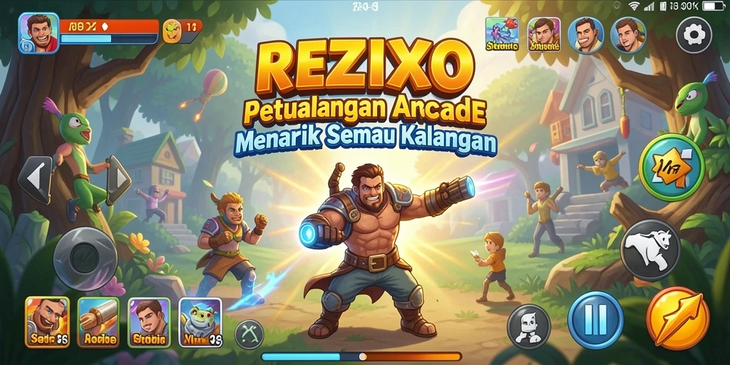 Tampilan gameplay seru dan menantang di REZIXO.