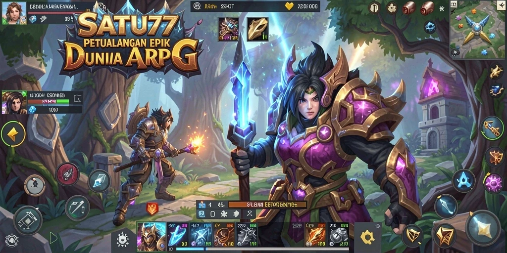 Gameplay seru SATU77 dengan pertarungan ARPG yang mendebarkan.