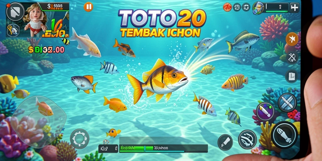 Gameplay intens saat menembak ikan di TOTO20.